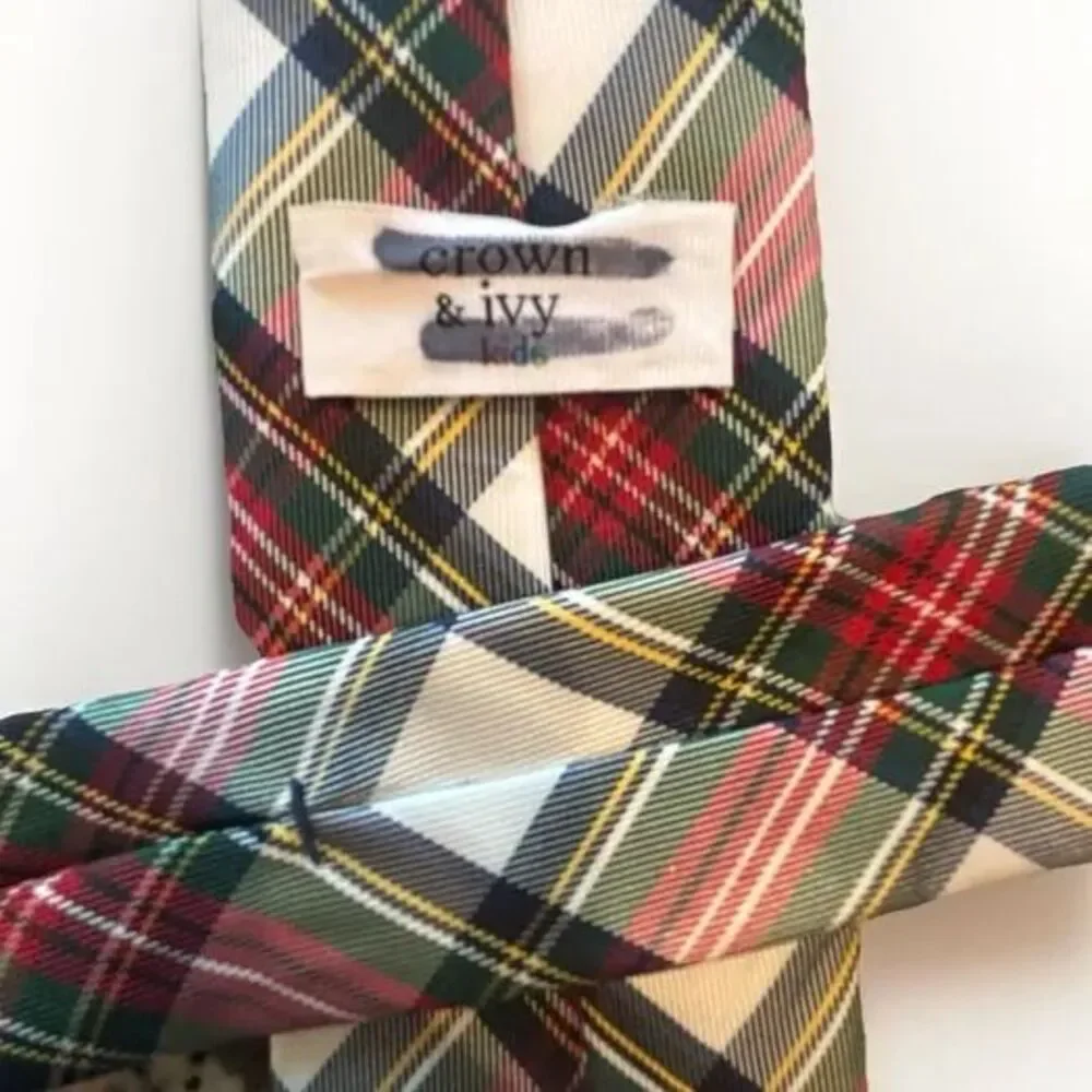 Crown & Ivy Boys Plaid Necktie 3